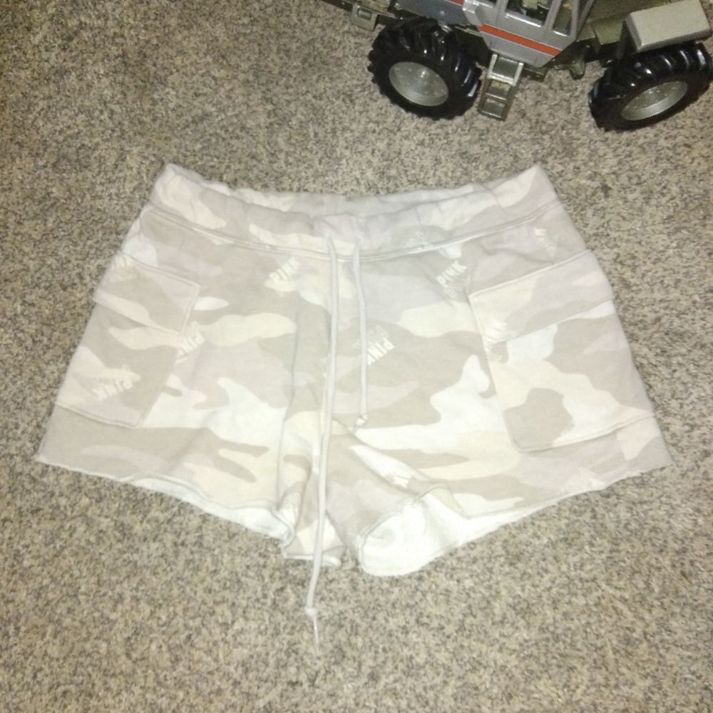 Pink camo shorts
